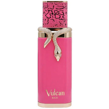 Dufte französische Avenue Vulcan Baie Parfümflasche von Aladin Fragrances, mit elegantem Design und goldener Kappe.